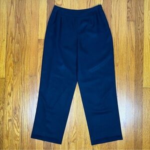 Talbots Side Zip Navy Silk/Wool Dress Pants